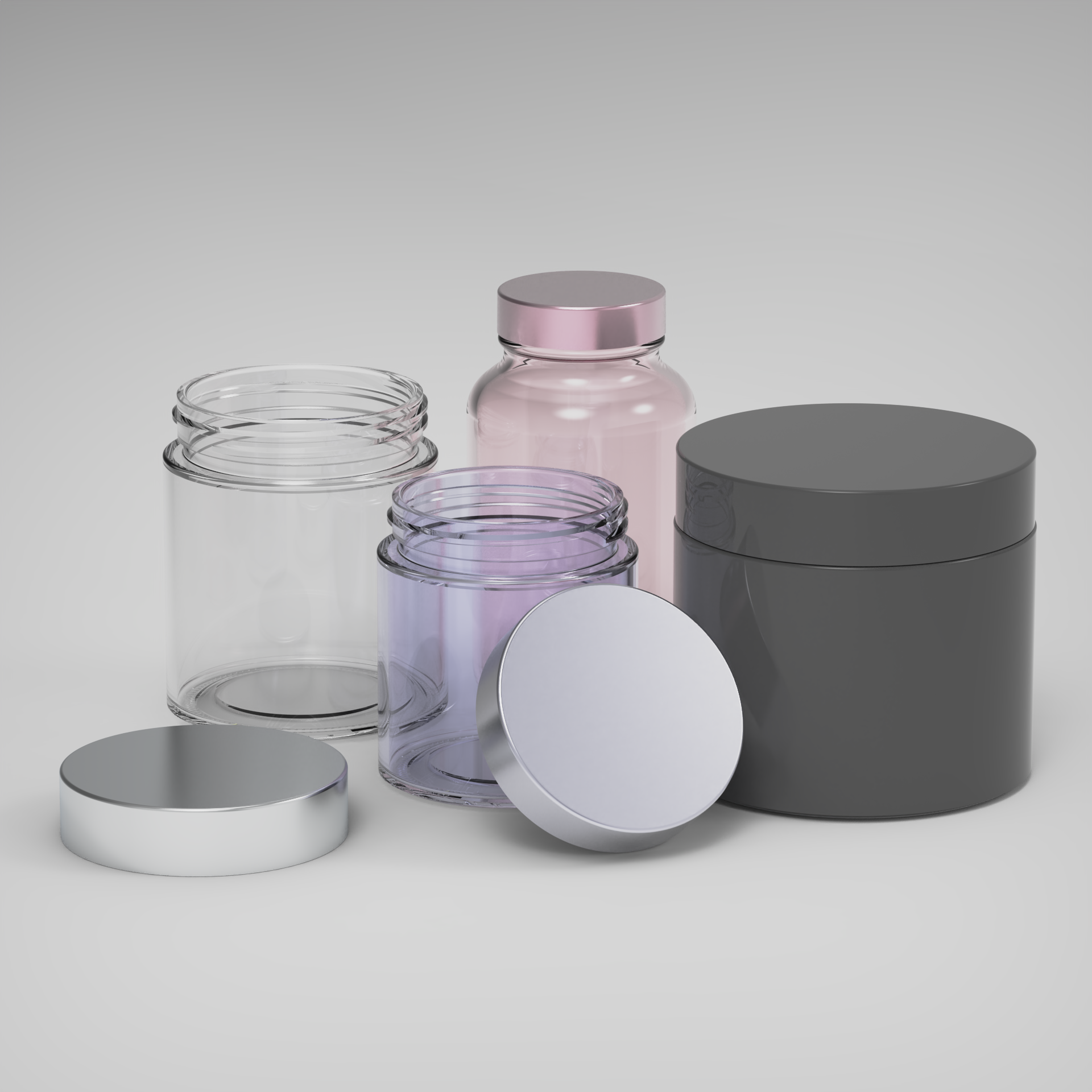 Straight Sided Clear Glass Jars  150ml-5oz